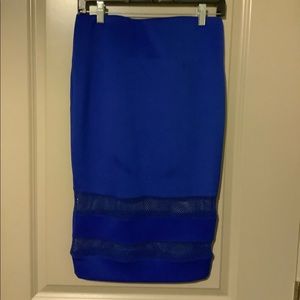 Royal Blue Midi Skirt